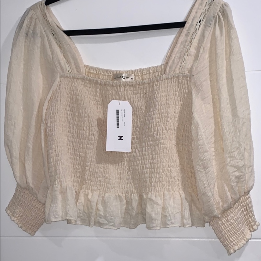 forema boutique puff long sleeve top